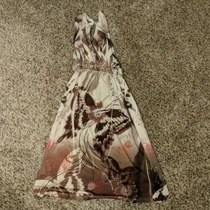 Butterfly halter dress